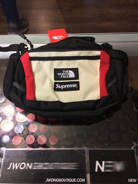 replica supreme waist bag|real supreme stitching.